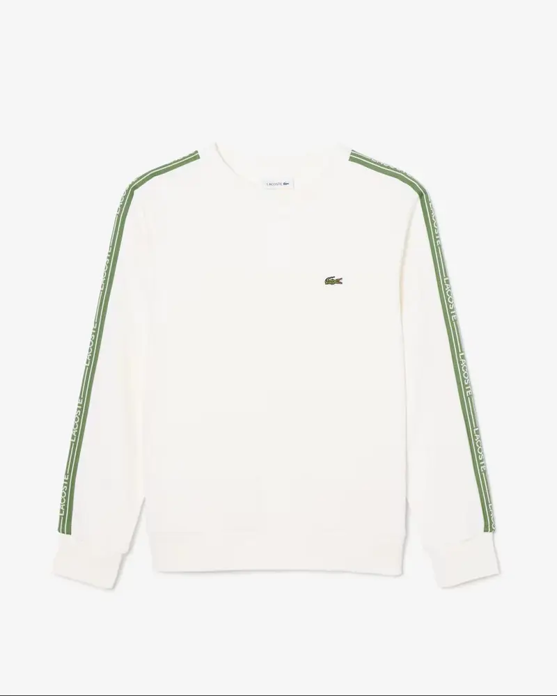 Felpa in cotone a righe con logo