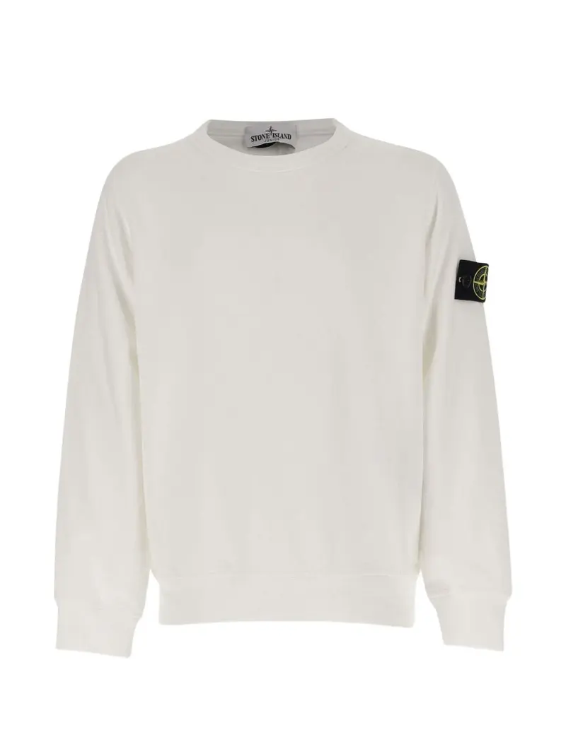 Felpa in cotone bianco per bambino
