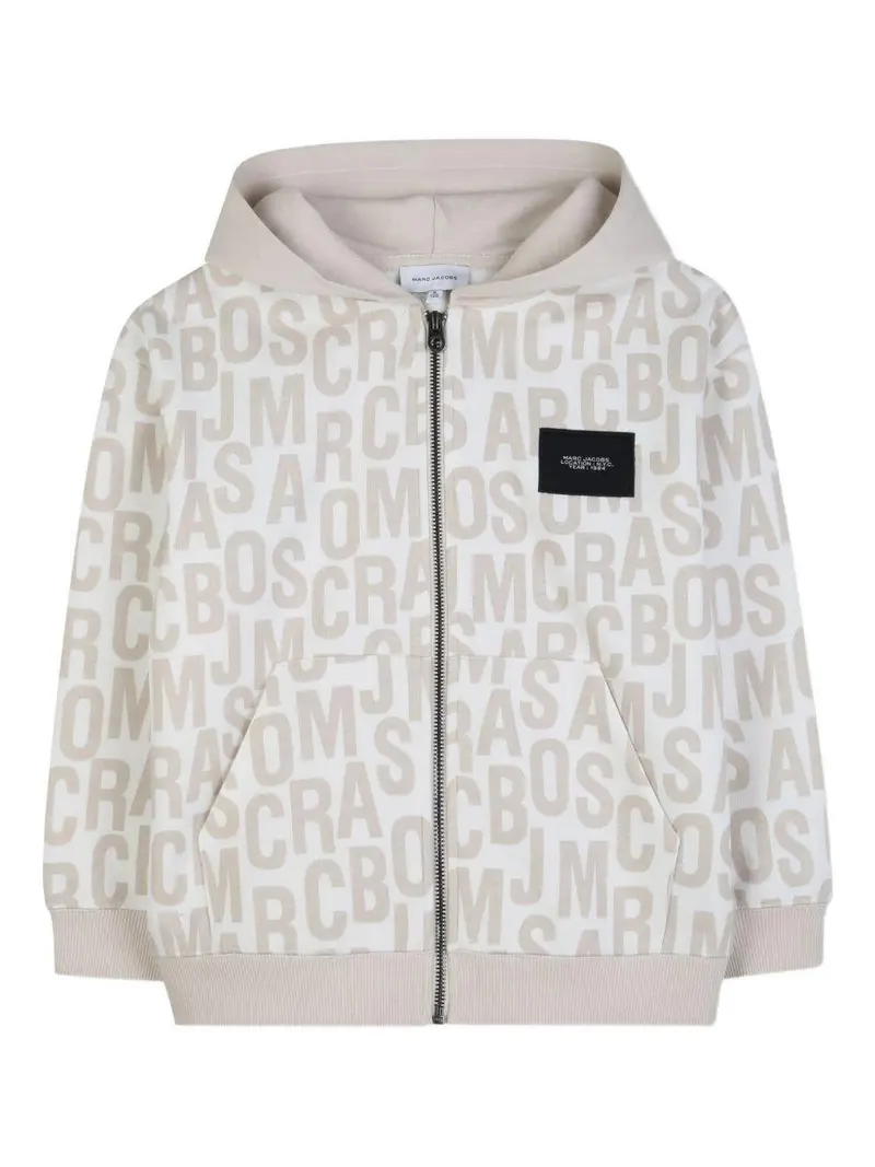 Felpa multicolore con stampa logo all-over