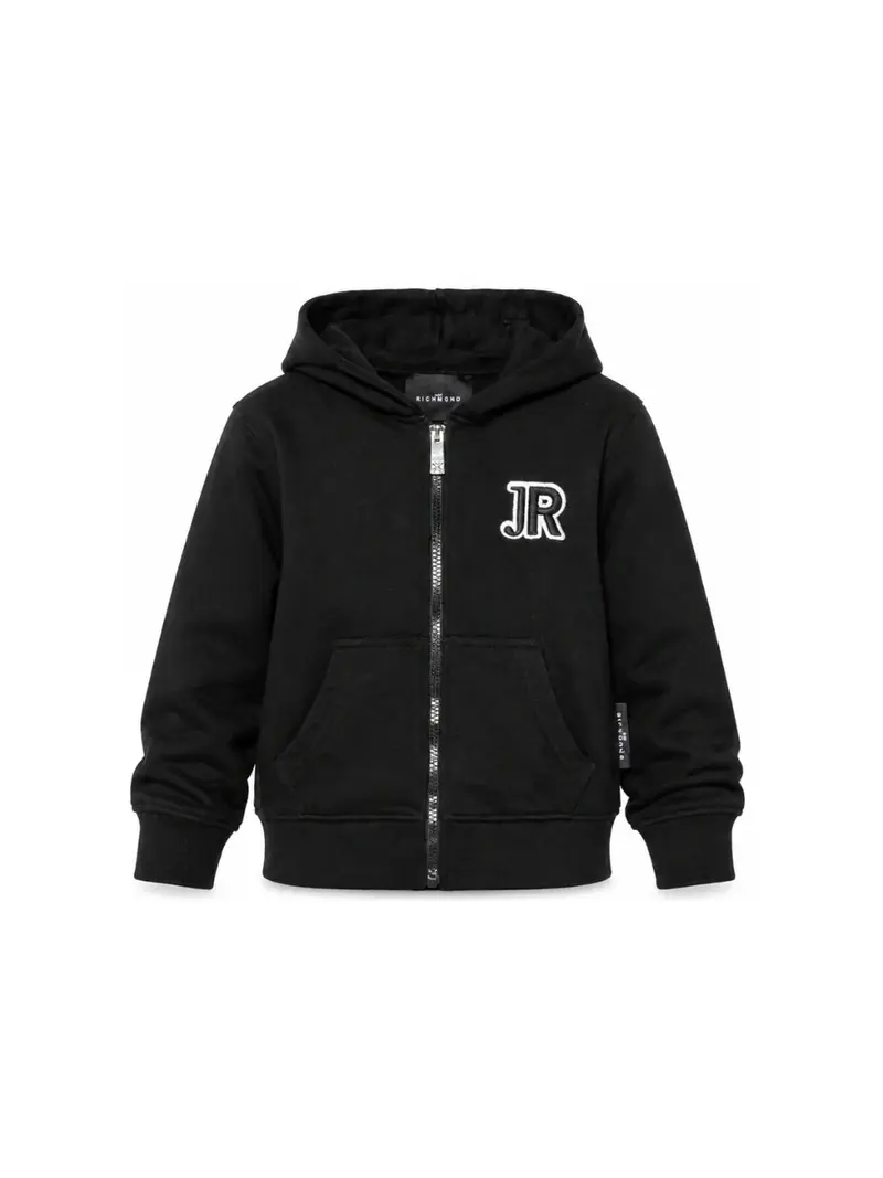 Felpa nera con zip
