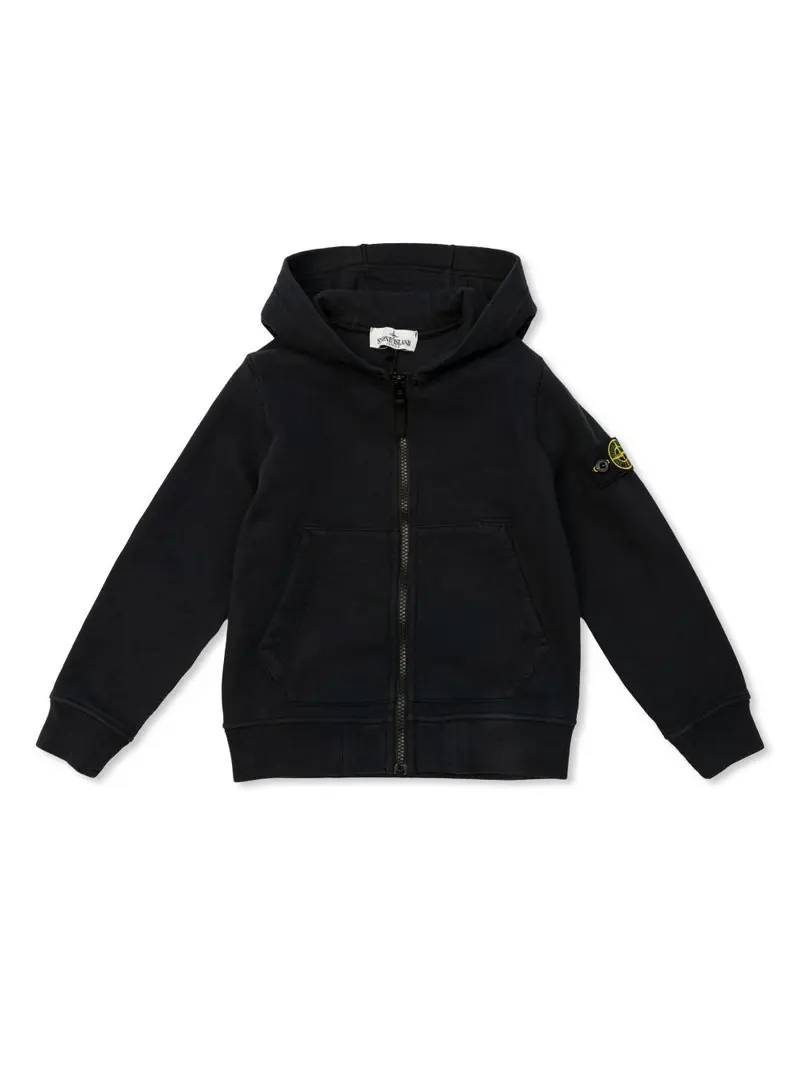 Felpa per bambino in cotone nera
