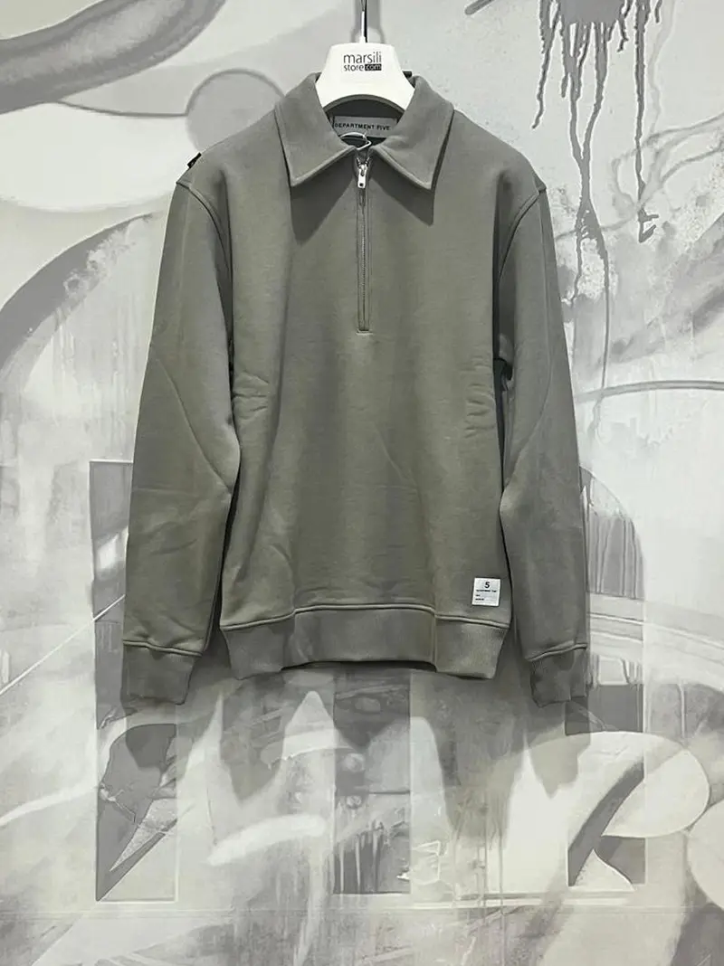 felpa taglio polo con zip