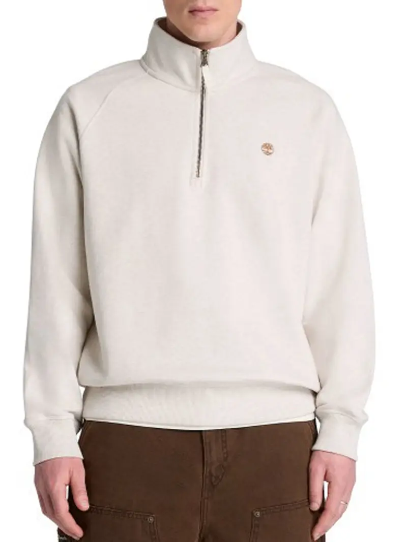 Felpa Tree Embroidered Logo 1/4 Zip Lb Timberland - Beige