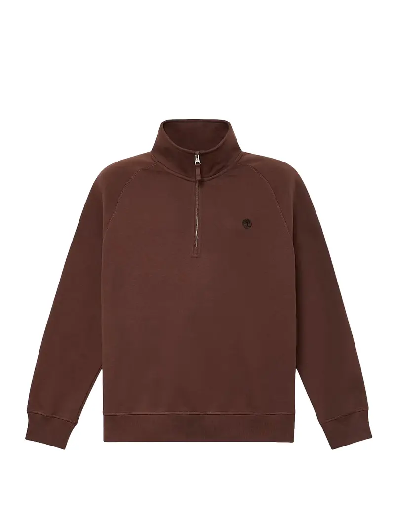 Felpa Tree Embroidered Logo 1/4 Zip Lb Timberland - Marrone Scuro