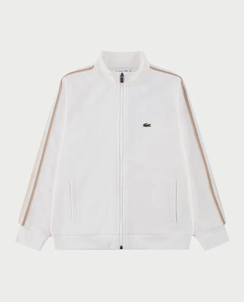 Felpa unisex a collo alto con zip e monogramma