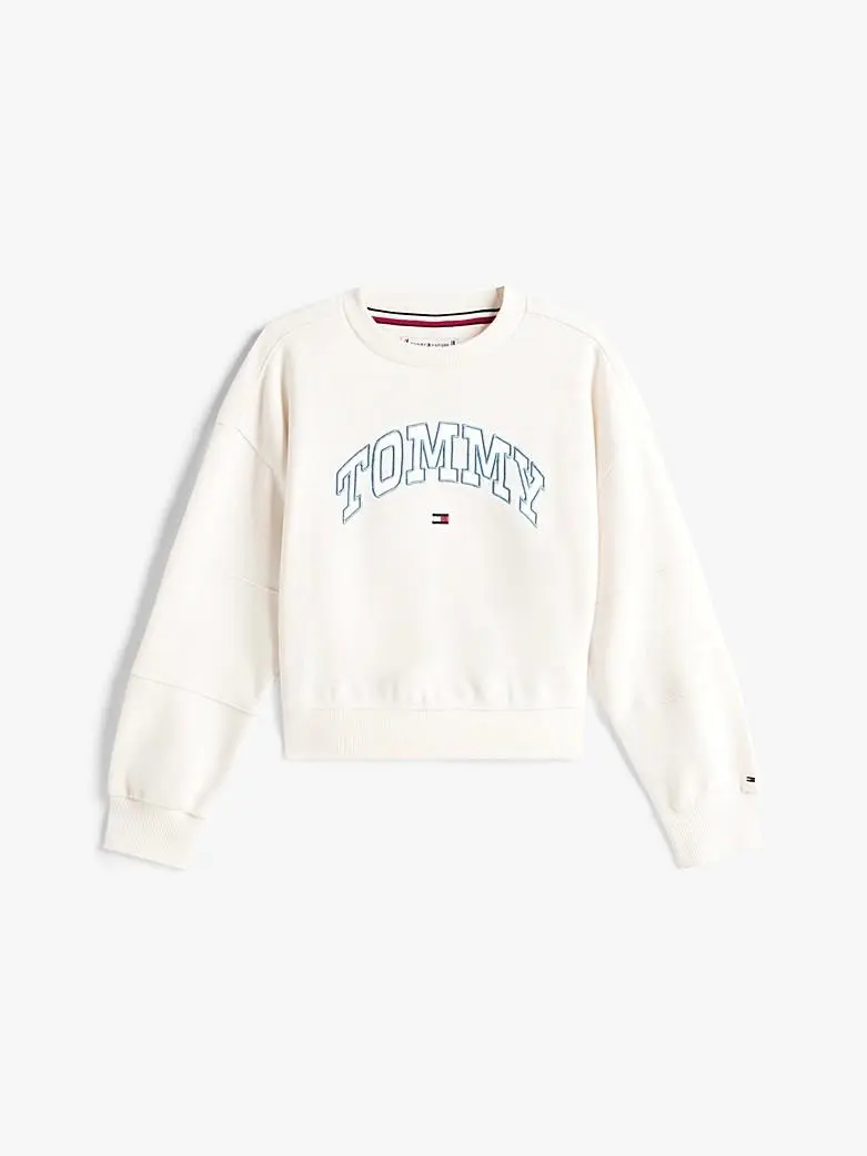 Felpa Varsity relaxed fit con applique