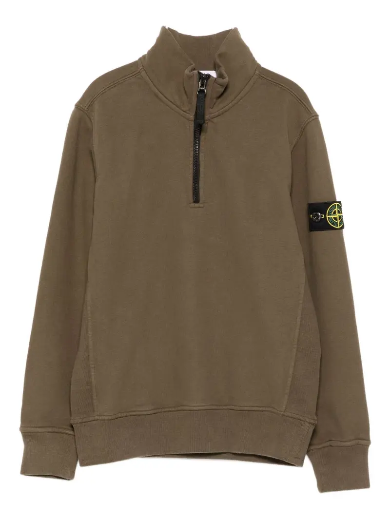 Felpa verde oliva per bambino