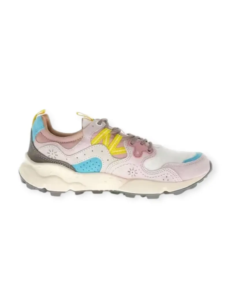 FLOWER MOUNTAIN Sneaker Donna YAMANO 3 WOMAN 2017817-01-1B54 LIGHT PINK-OFFWHITE-PINK