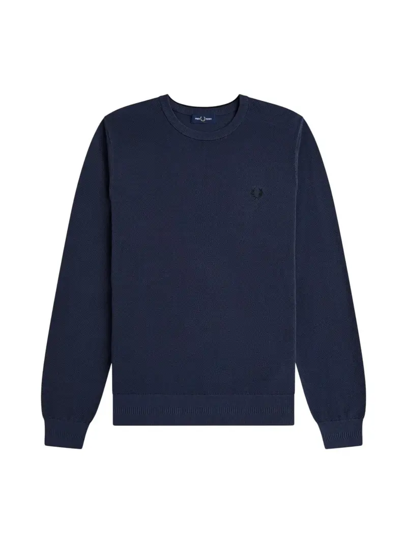 FRED PERRY Maglia Uomo FP PIQUE STITCH JUMPER FP-K1309 738 DARK AIRFORCE