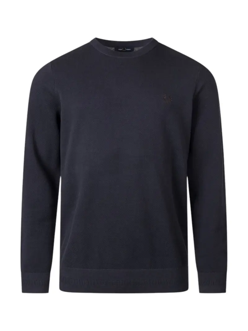 FRED PERRY Maglione Uomo FP PIQUE STITCH JUMPER NAVY - FP-K1309 421
