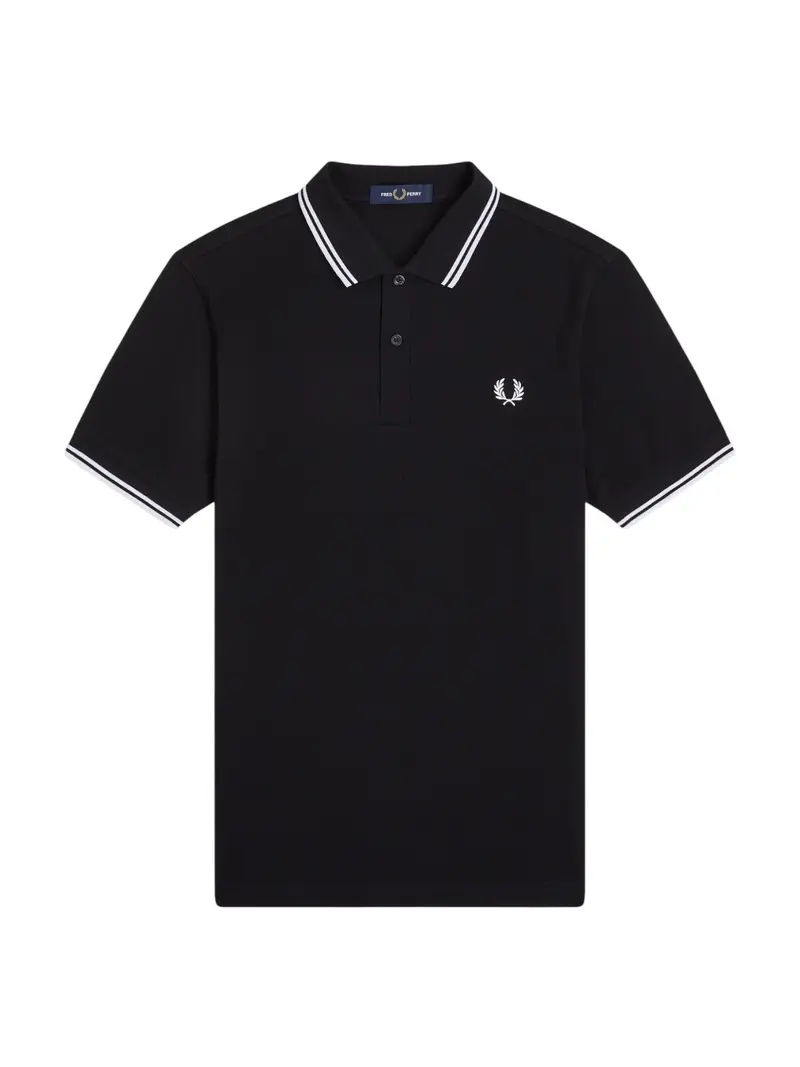 FRED PERRY Polo Uomo FP TWIN TIPPED FRED PERRY SHIRT BLACK - FP-M3600 350