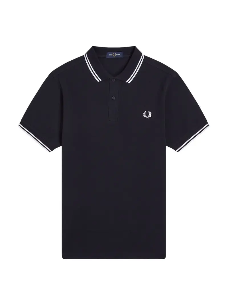 FRED PERRY Polo Uomo FP TWIN TIPPED FRED PERRY SHIRT FP-M3600P 238 NAVY/WHITE