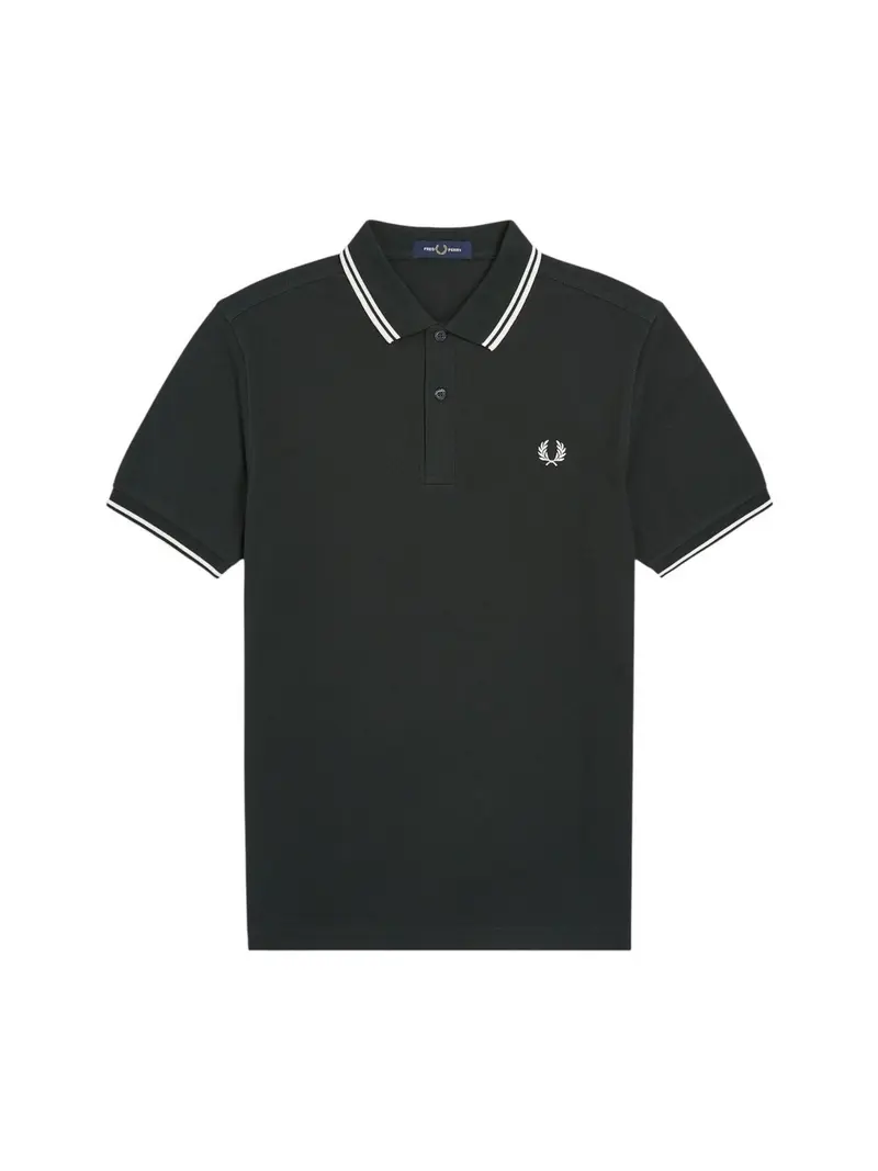 FRED PERRY Polo Uomo FP TWIN TIPPED FRED PERRY SHIRT FP-M3600P T50 NIGHTGREEN/SNWHT