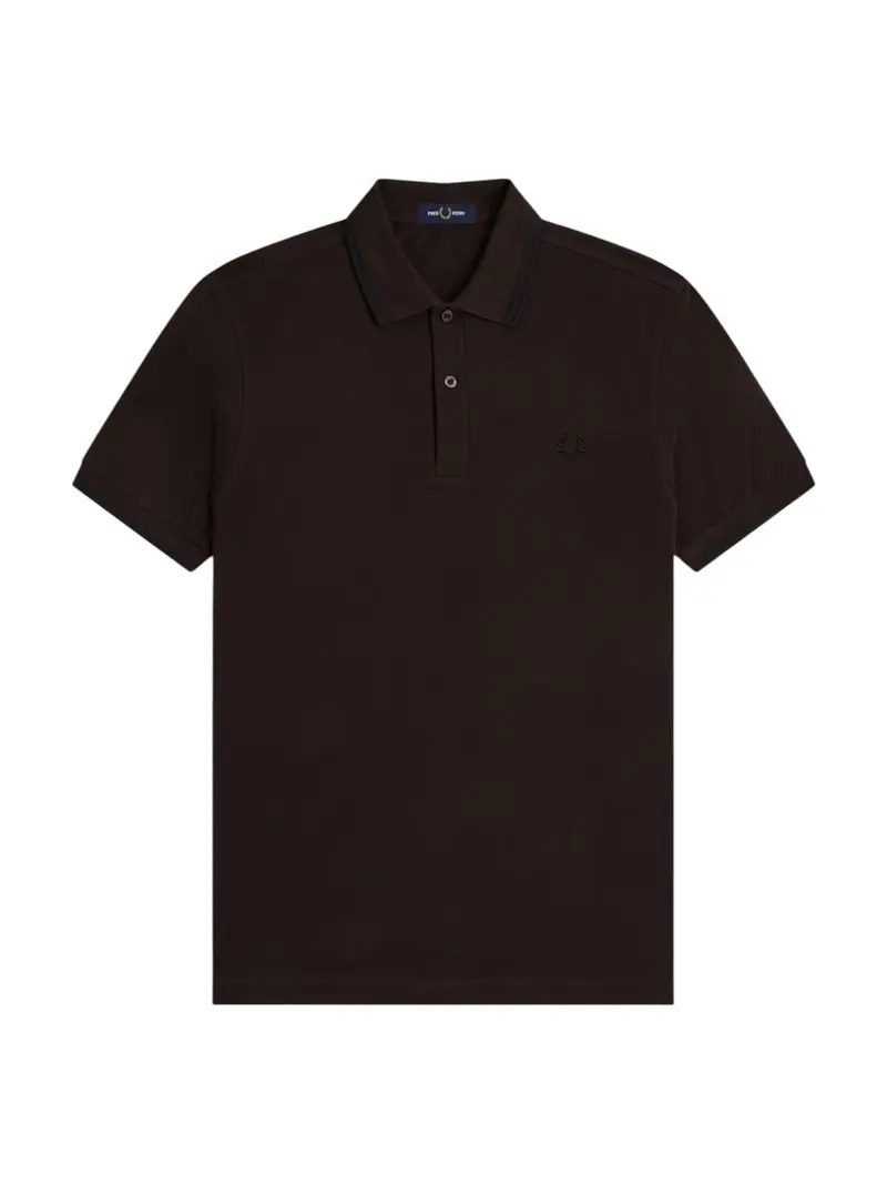 FRED PERRY Polo Uomo FP TWIN TIPPED FRED PERRY SHIRT RICH BROWN/BLACK - FP-M3600 86C