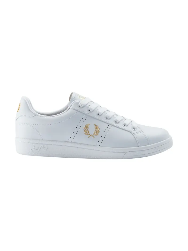 FRED PERRY Sneaker Uomo FP B721 LEATHER FP-B6312 T31 WHITE/M GOLD