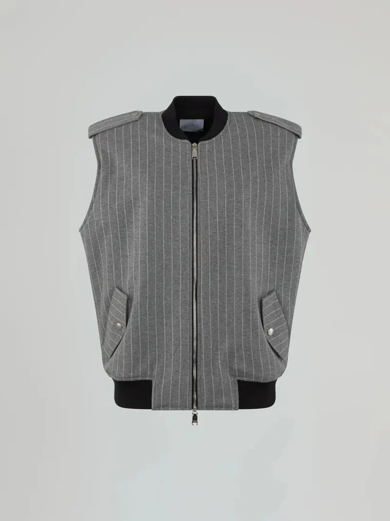 Gaelle Gilet over zippato grigio
