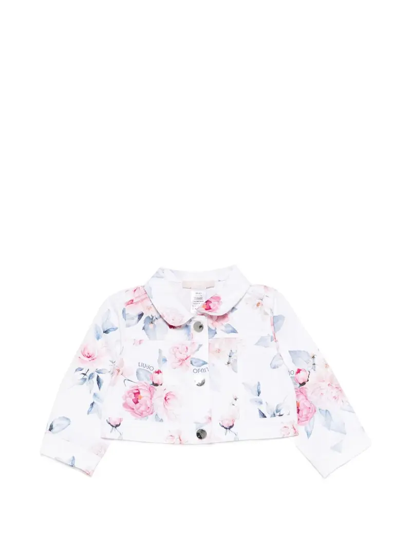 Giacca bianca/multicolor per neonata