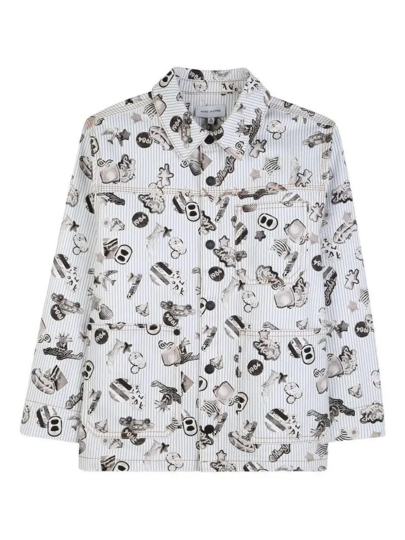 Giacca con garfica all-over