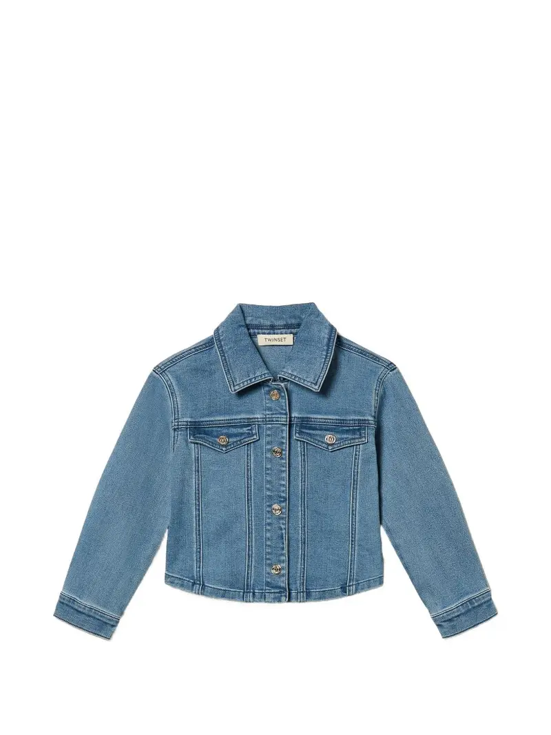 Giacca in jeans blu per bambina