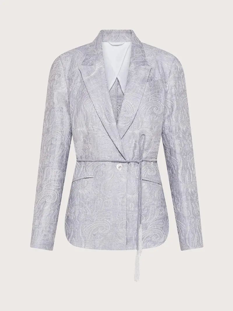 giacca organza ricamata