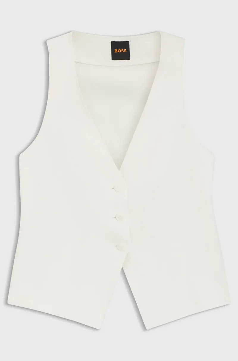 Gilet moderno fit con parte posteriore aperta