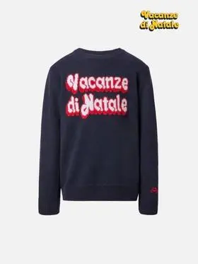 Girocollo Douglas in misto cashmere con jaquard Vacanze di Natale