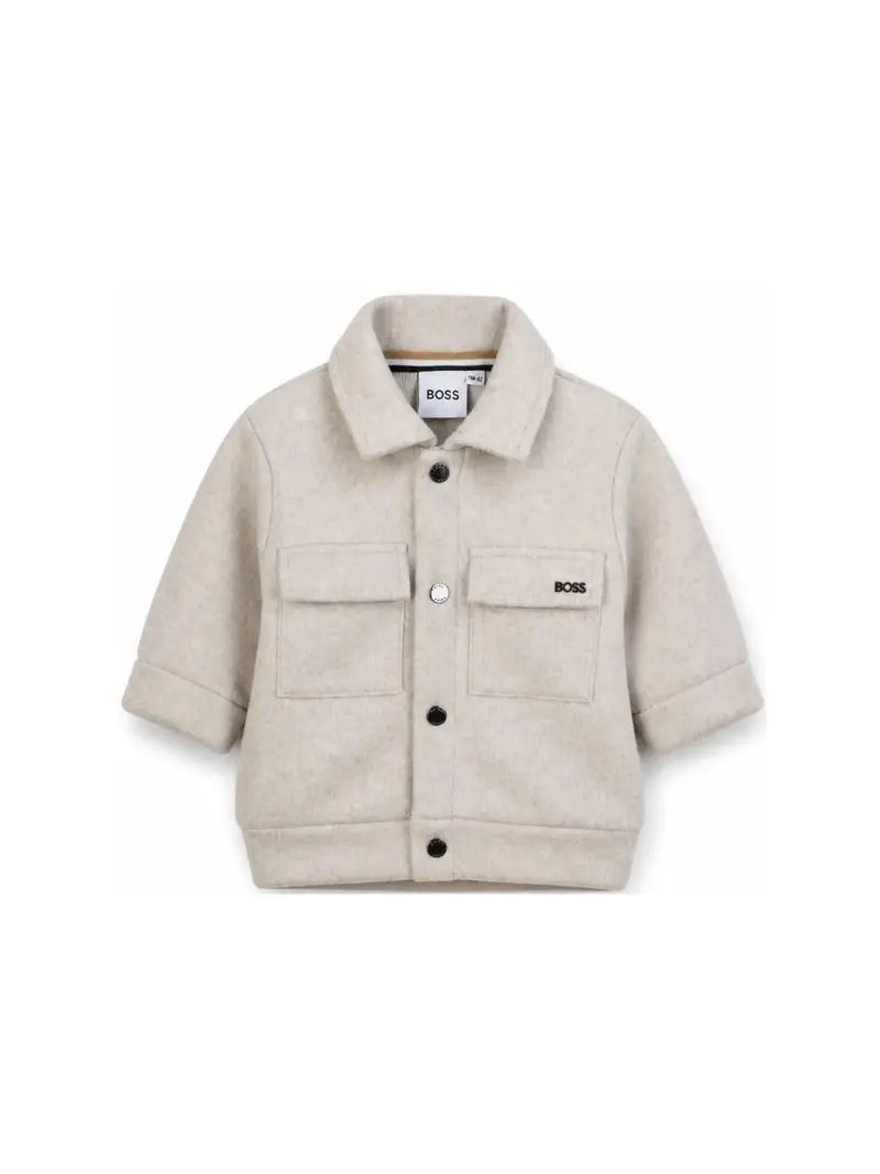 Giubbino per neonato beige con colletto