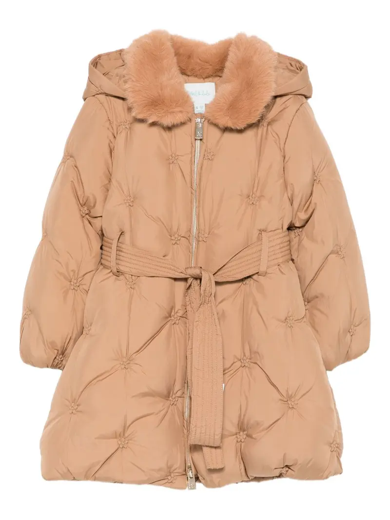 Giubbotto beige cammello per bambina