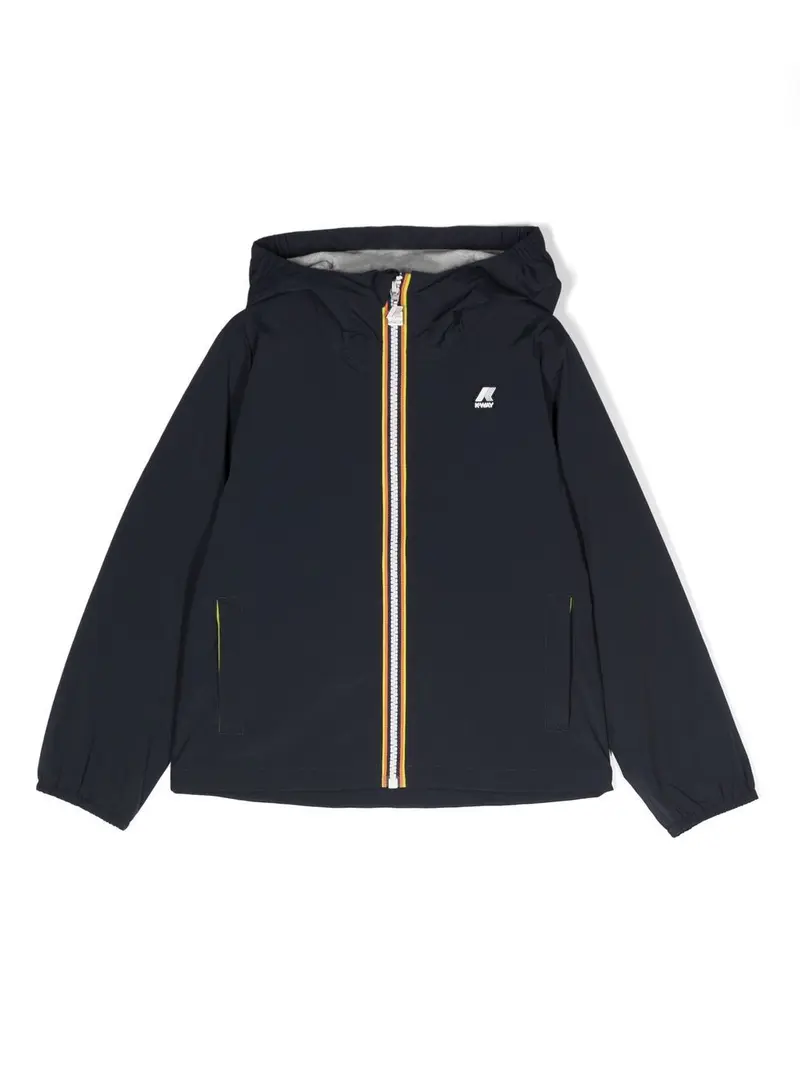 Giubbotto blu per bambino con logo