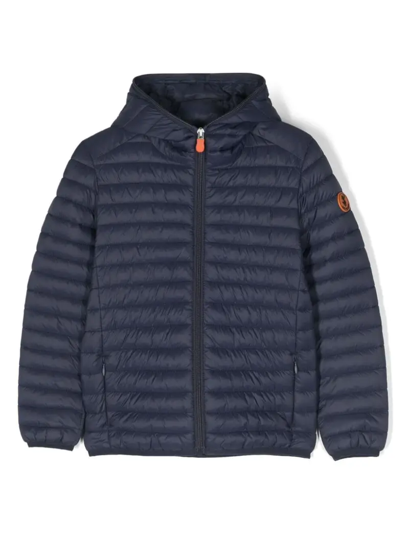 Giubbotto blu per bambino con logo