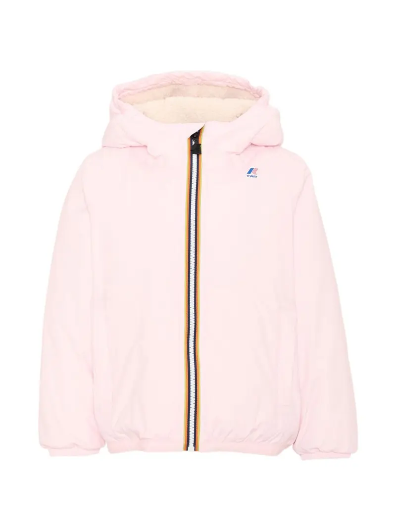 Giubbotto rosa chiaro/beige per bambina