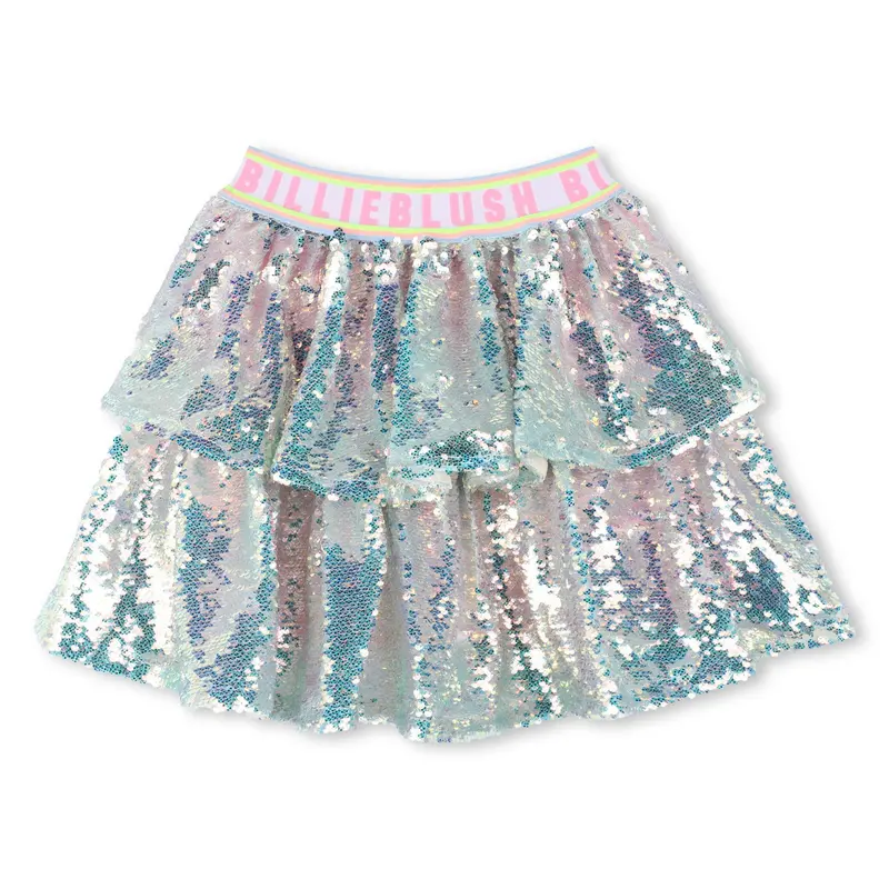 Gonna con paillettes iridescenti