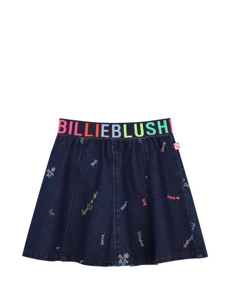 Gonna denim oscuro/multicolor per bambina