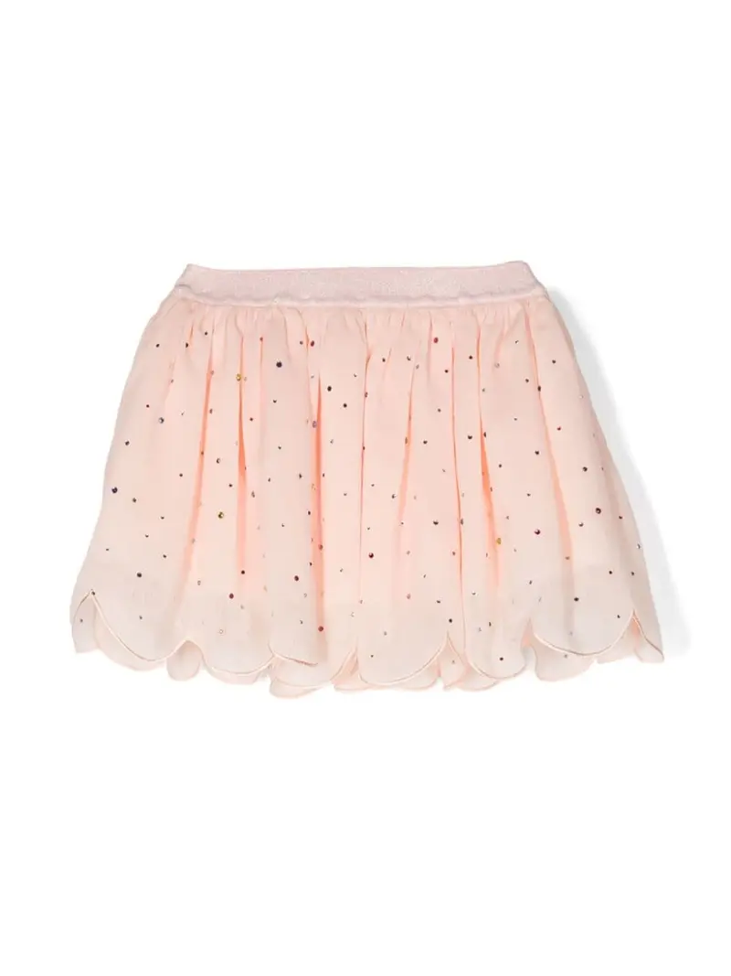 Gonna rosa per bambina con strass
