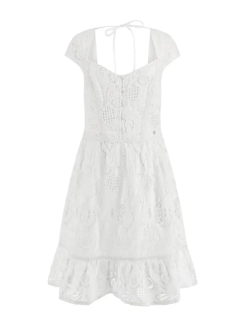 GUESS Abito Donna DOMITILLA EMBRO DRESS W5GK50 WH521 G011 PURE WHITE