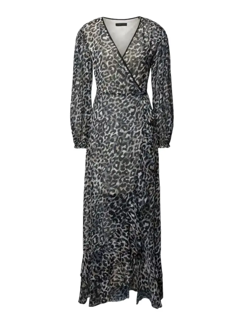 GUESS Abito Donna Ls Felisia Wrap Long W4RK24 WFX02 P22W Nero