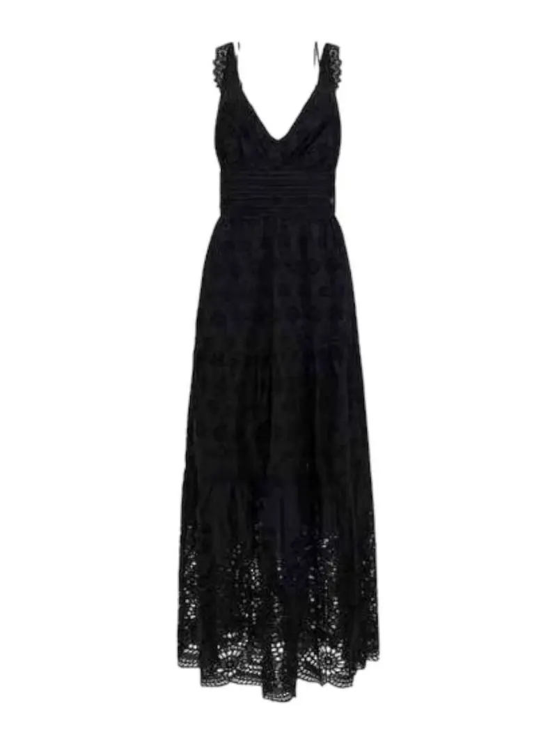 GUESS Abito Donna Sl Palma Long Dress W4GK46 WG571 JBLK Nero