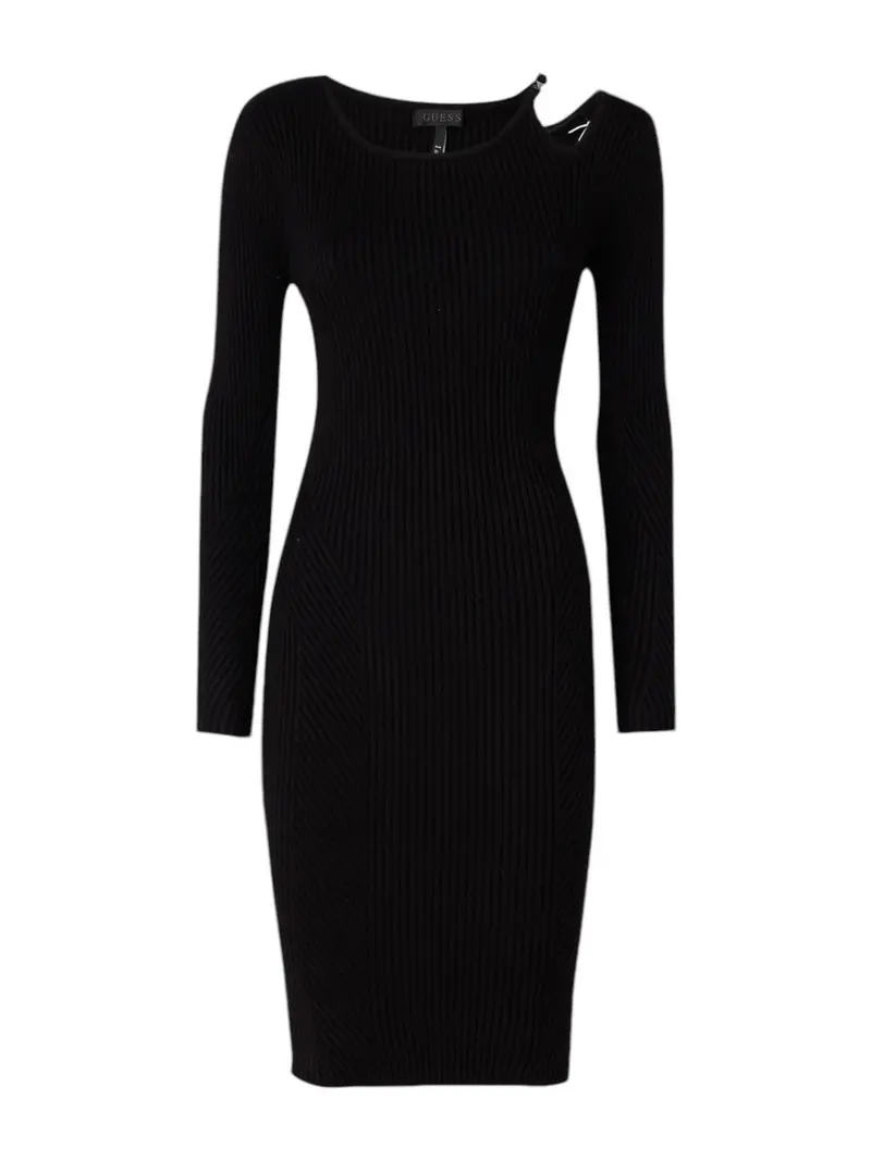 GUESS Abito Donna VANESSA LS CUT-OUT DRESS SWTR W4BK24 Z3I22 JBLK Nero