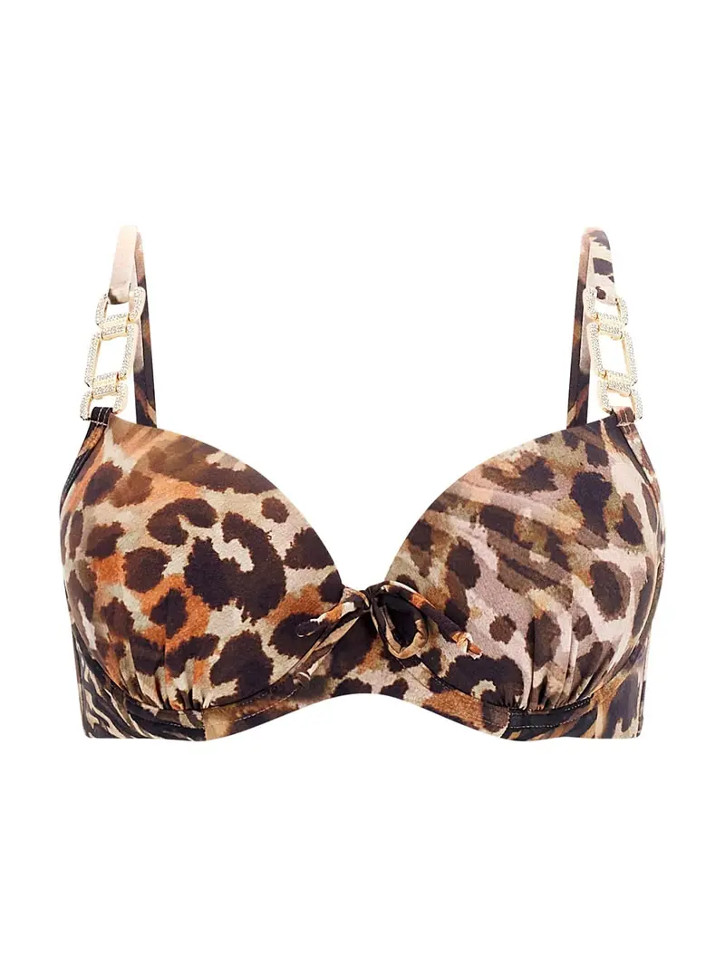 GUESS BEACHWEAR Costume da bagno Donna  E5GJ06 KCRJ2 P1LI BUTTERFLY LEOPARD AO
