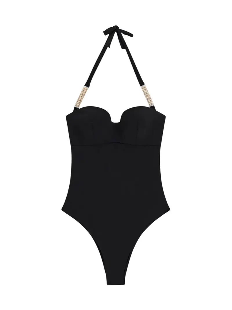 GUESS BEACHWEAR Costume da bagno Donna GAIA ONE PIECE SWIMSUIT E6GJ42 KG272 JBLK Jet Black A996