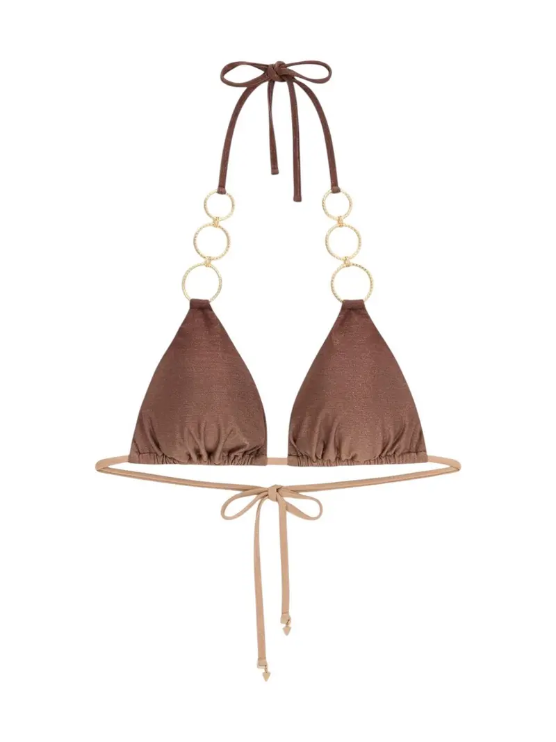 GUESS BEACHWEAR Costume da bagno Donna IRIS REM PADDING TRIANGLE BRA E6GJ11 KF600 PMJQ BROWN SHADE AOP