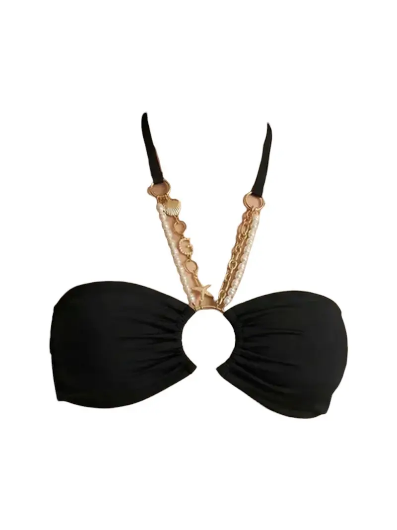 GUESS BEACHWEAR Costume da bagno Donna MARISOL BANDEAU BRA E6GJ01 KF412 JBLK Jet Black A996