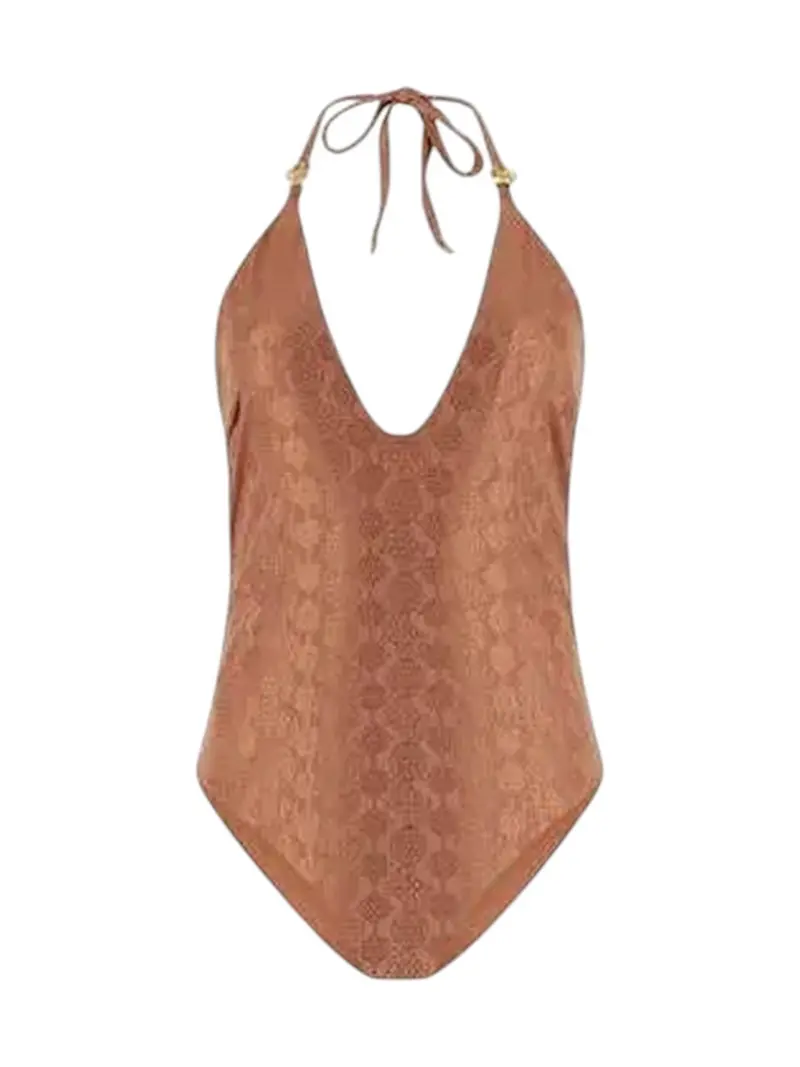GUESS BEACHWEAR Costume da bagno Donna NEREA ONE PIECE SWIMSUIT E6GJ29 KF462 PMK1 PEONY LAMINA NUDE AO