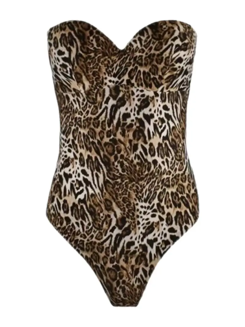GUESS BEACHWEAR Costume da bagno Donna One Piece Bandeau E4GJ26 MC04R P122 Beige
