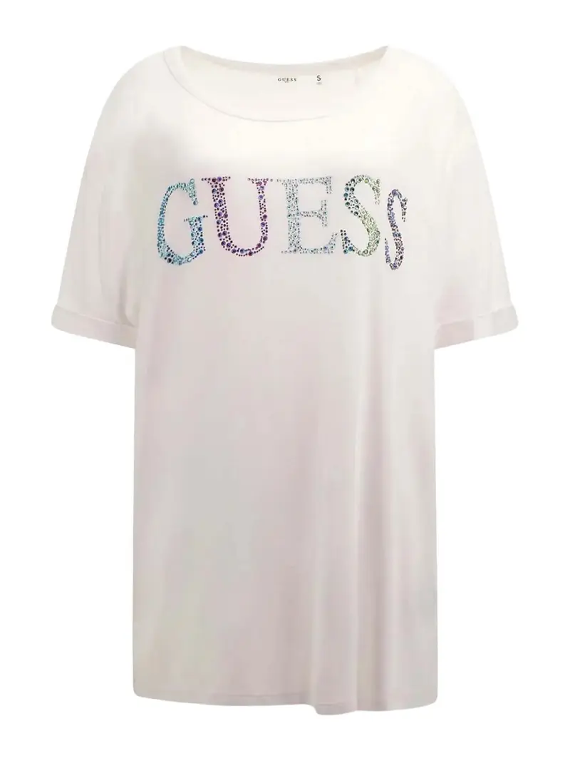 GUESS BEACHWEAR T-Shirt e Polo Donna t-shirt E4GI02 K68D2 G011 Bianco