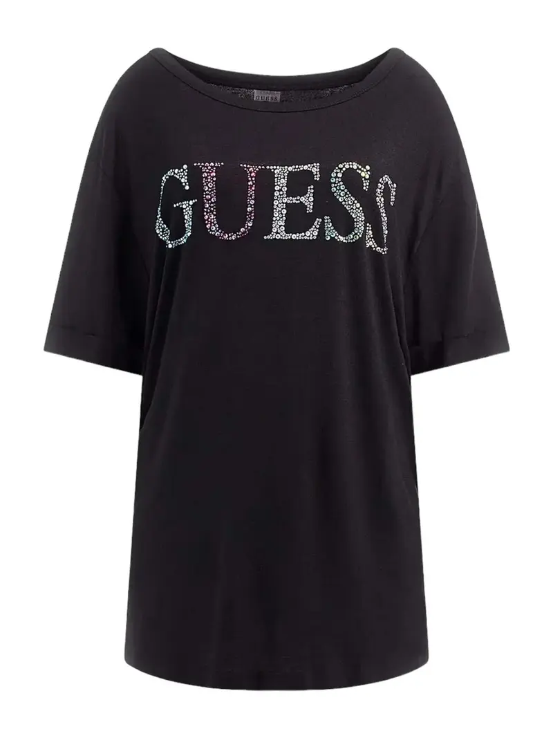 GUESS BEACHWEAR T-Shirt e Polo Donna t-shirt E4GI02 K68D2 JBLK Nero