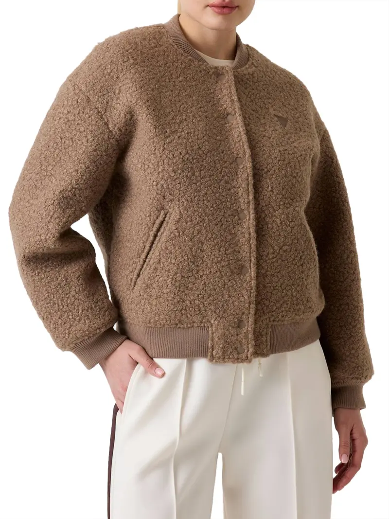 Guess Bomber Azha Sherpa - Taupe