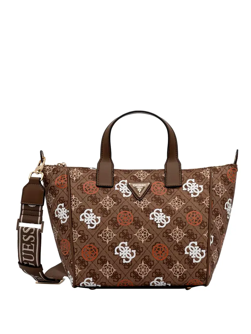 Guess Borsa A Mano Eliette Logo Tote - Brown