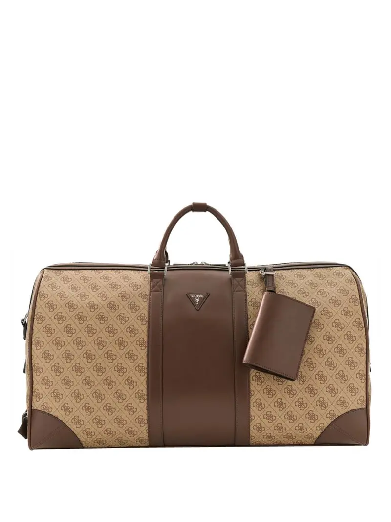 Guess Borsa A Mano Milano Weekender - Beige Cognac