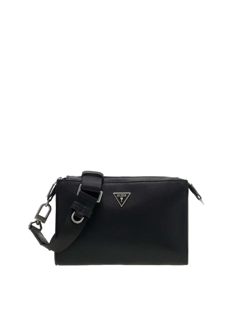 Guess Borsa A Tracolla Milano Crossbody Top Zip - Nero